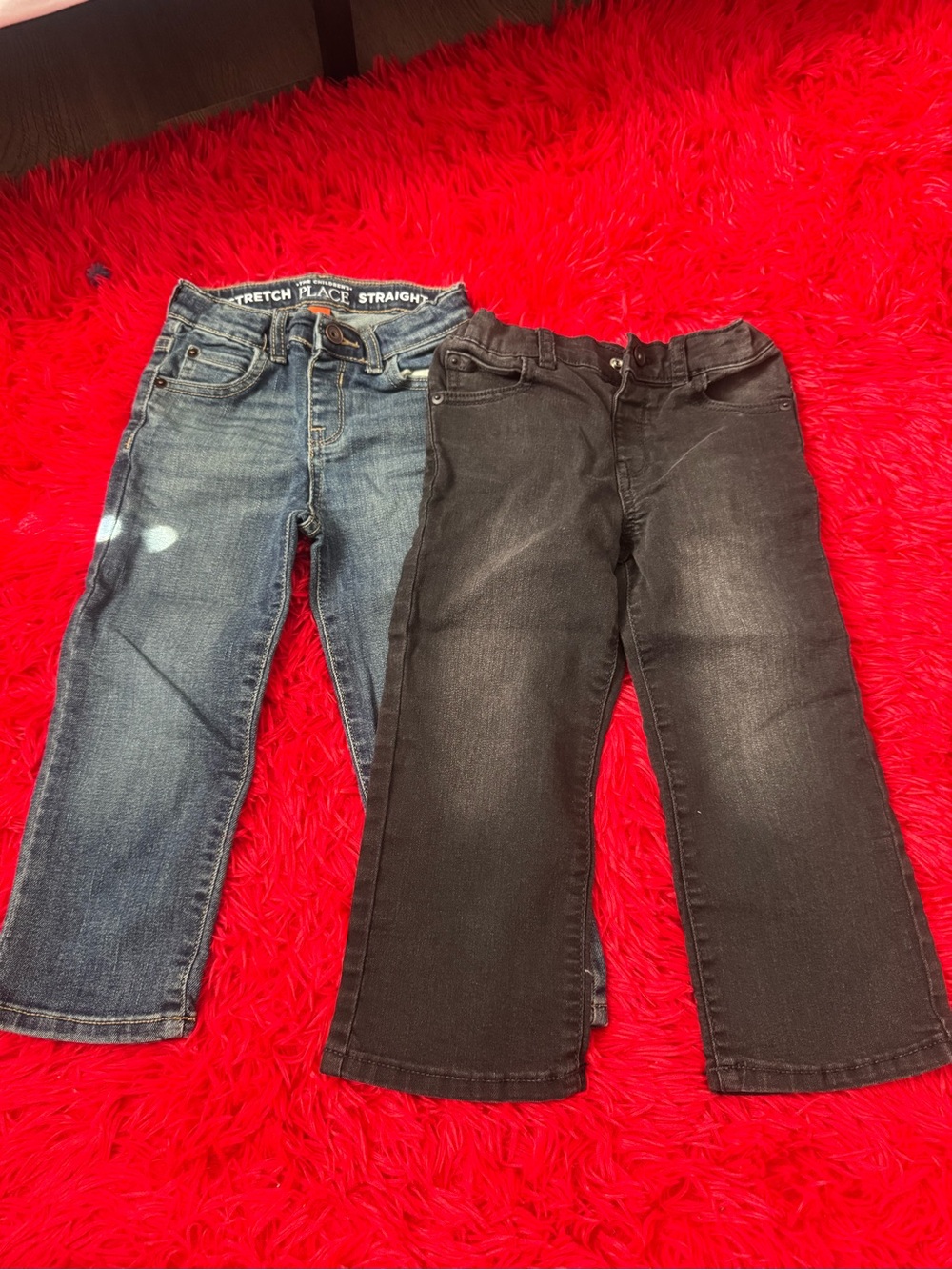 The Children's Place Straight Jeans Duo - Blue and Black